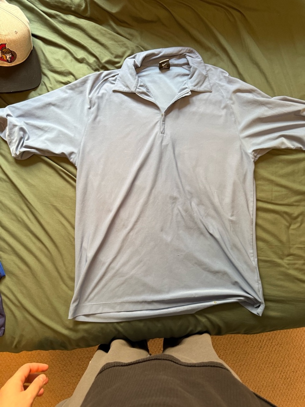 Nike Men’s Pale Blue Short-Sleeve Polo